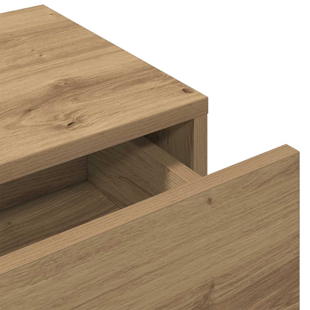 vidaXL Wall Shelf with Drawers Artisian Oak 60x26.5x15 cm Engineered Wood