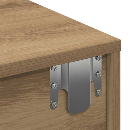 vidaXL Wall Shelf with Drawers Artisian Oak 80x33x17 cm Engineered Wood
