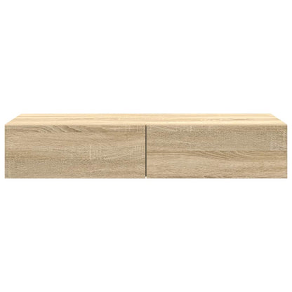 vidaXL Wall Shelf with Drawers Sonoma Oak 100x36x19 cm Engineered Wood