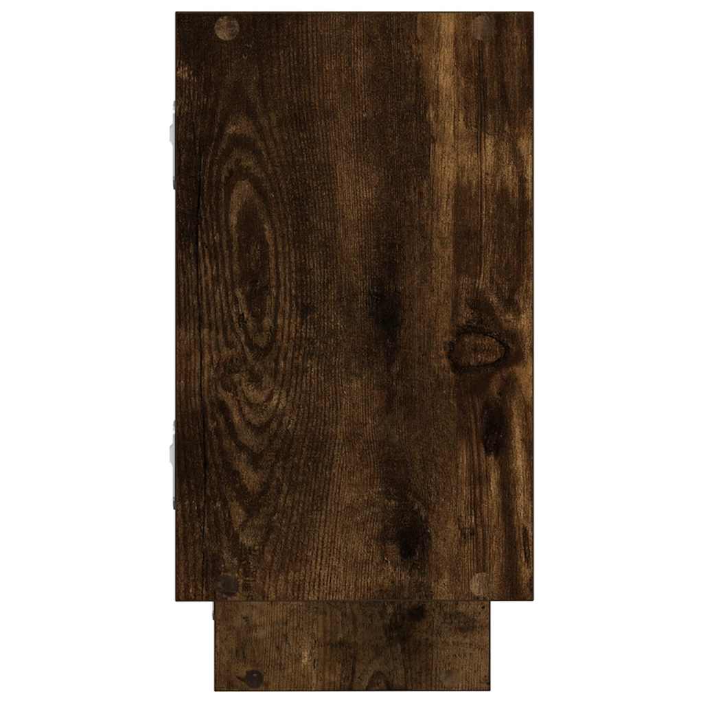 vidaXL Wall Cube Shelf 5 Compartments Smoked Oak Engineered Wood