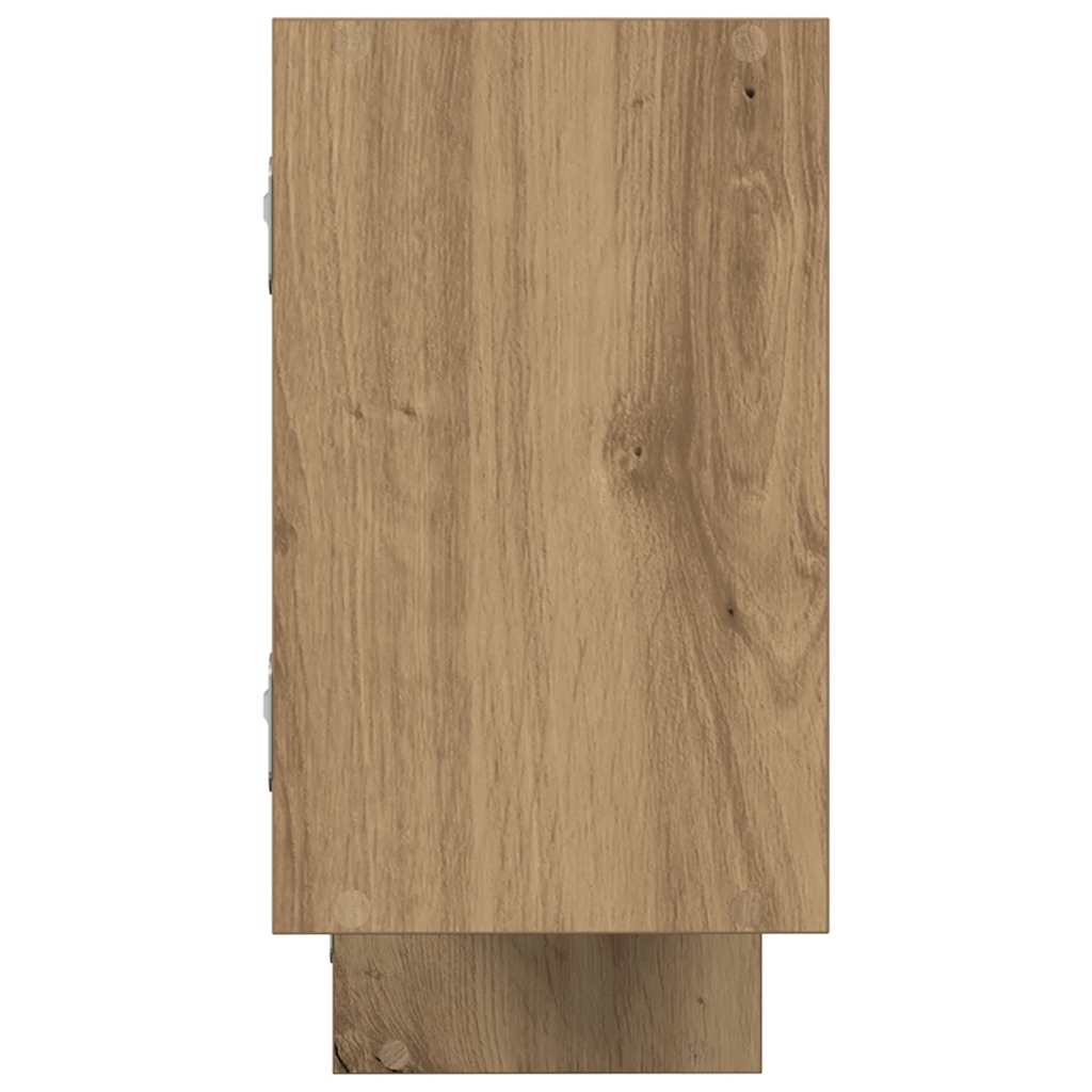 vidaXL Wall Cube Shelf 5 Compartments Artisian Oak Engineered Wood