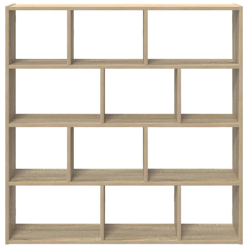 vidaXL Wall Cube Shelf 12 Compartments Sonoma Oak Engineered Wood