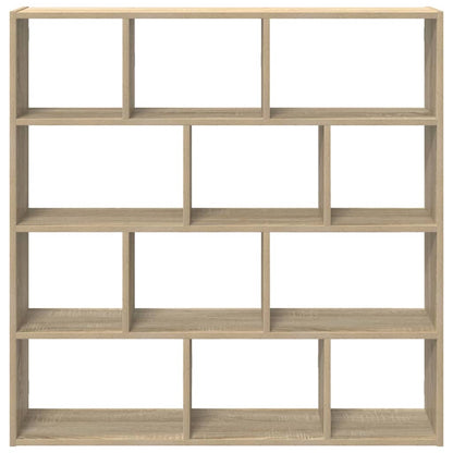 vidaXL Wall Cube Shelf 12 Compartments Sonoma Oak Engineered Wood