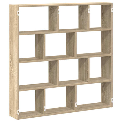 vidaXL Wall Cube Shelf 12 Compartments Sonoma Oak Engineered Wood