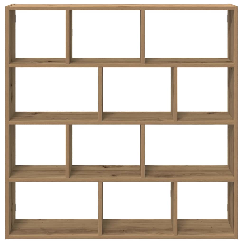 vidaXL Wall Cube Shelf 12 Compartments Artisian Oak Engineered Wood