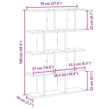 vidaXL Wall Cube Shelf 12 Compartments Old Wood Engineered Wood