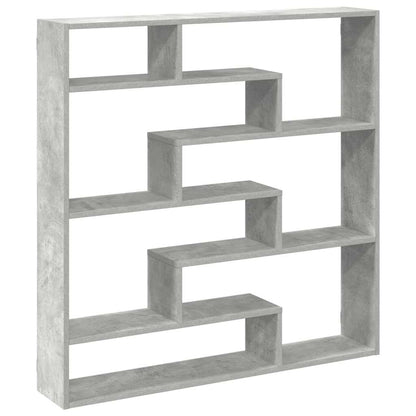 vidaXL Wall Cube Shelf 7 Compartments Concrete Grey Engineered Wood