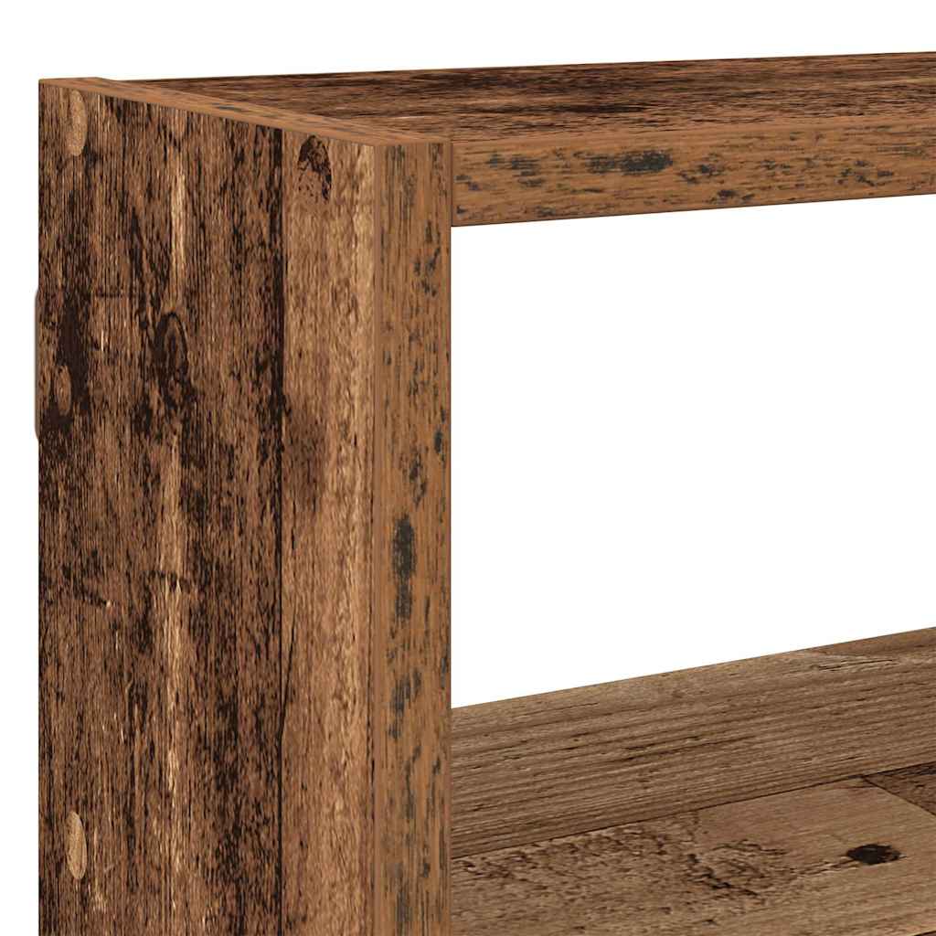 vidaXL Wall Cube Shelf 7 Compartments Old Wood Engineered Wood