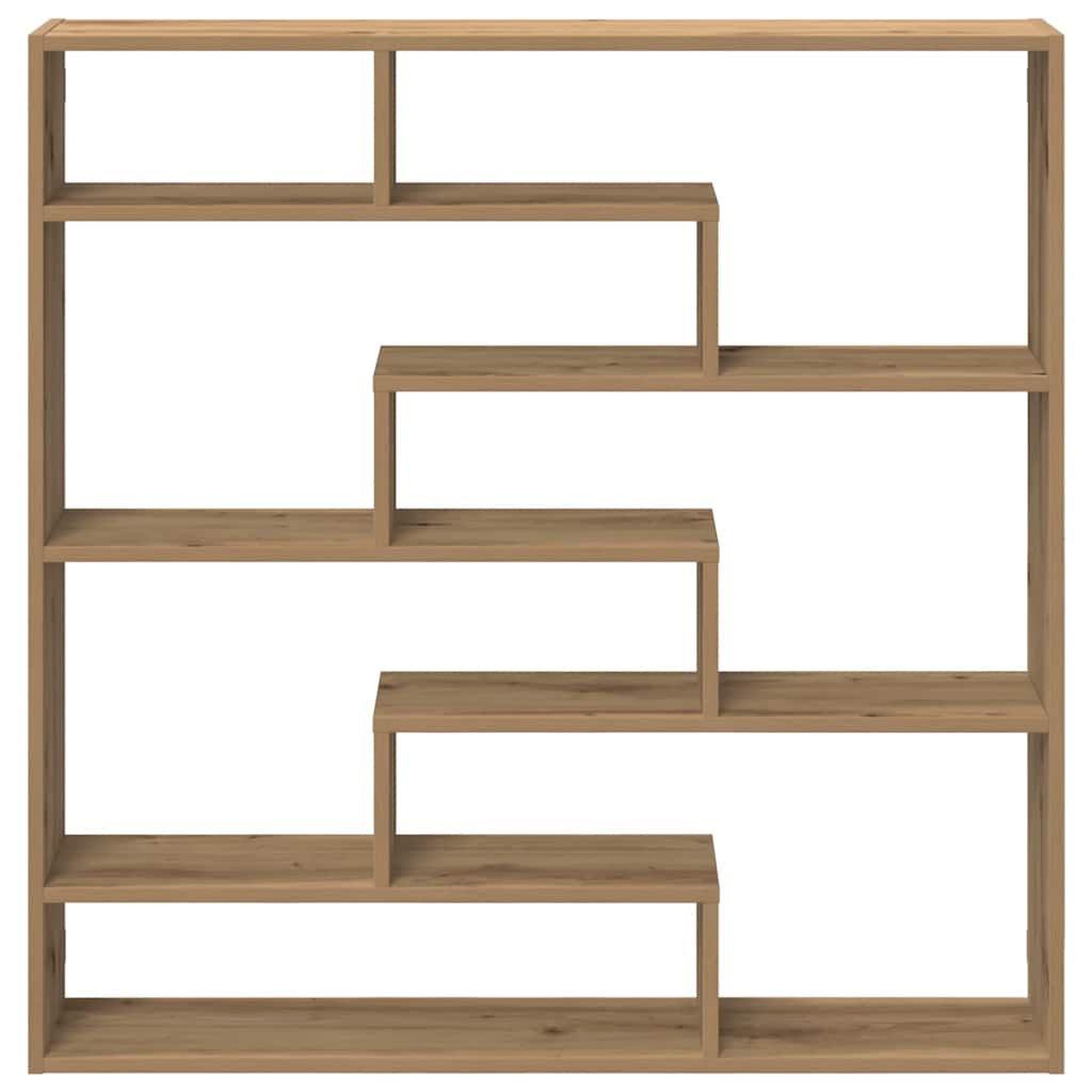 vidaXL Wall Cube Shelf 7 Compartments Artisian Oak Engineered Wood