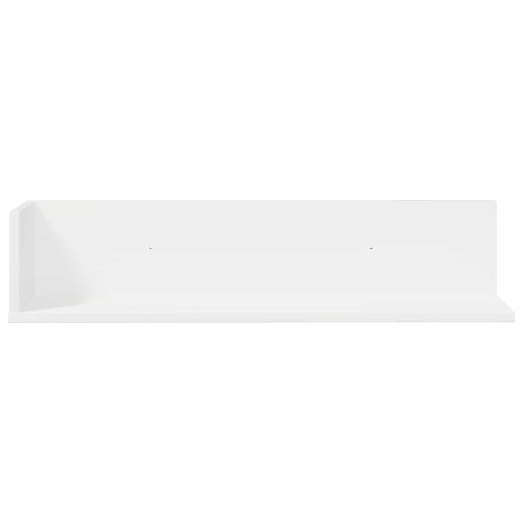vidaXL Wall Shelves 2 pcs White 75x16.5x16.5 cm Engineered Wood