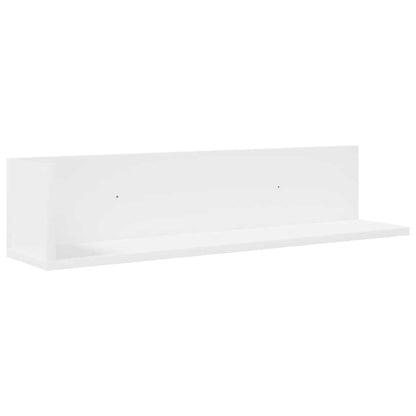 vidaXL Wall Shelves 2 pcs White 75x16.5x16.5 cm Engineered Wood