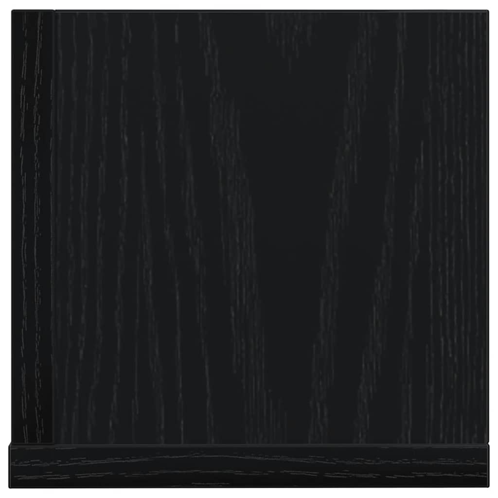 vidaXL Wall Shelves 2 pcs Black 75x16.5x16.5 cm Engineered Wood