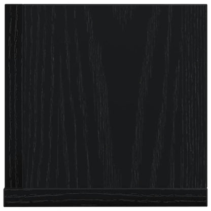 vidaXL Wall Shelves 2 pcs Black 75x16.5x16.5 cm Engineered Wood