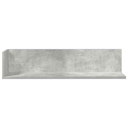 vidaXL Wall Shelves 2 pcs Concrete Grey 75x16.5x16.5 cm Engineered Wood