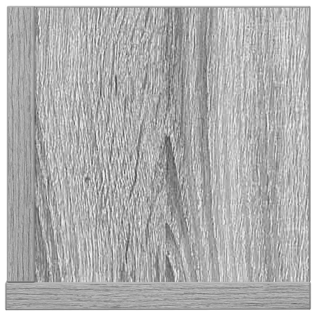 vidaXL Wall Shelves 2 pcs Grey Sonoma 75x16.5x16.5 cm Engineered Wood