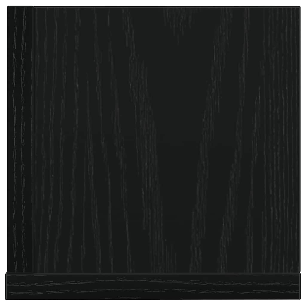 vidaXL Wall Shelves 2 pcs Black 100x16.5x16.5 cm Engineered Wood