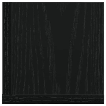 vidaXL Wall Shelves 2 pcs Black 100x16.5x16.5 cm Engineered Wood