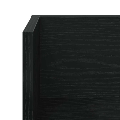 vidaXL Wall Shelves 2 pcs Black 100x16.5x16.5 cm Engineered Wood