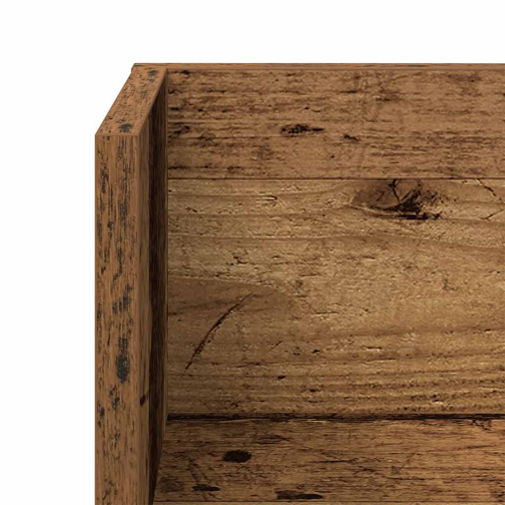 vidaXL Wall Shelves 2 pcs Old Wood 100x16.5x16.5 cm Engineered Wood