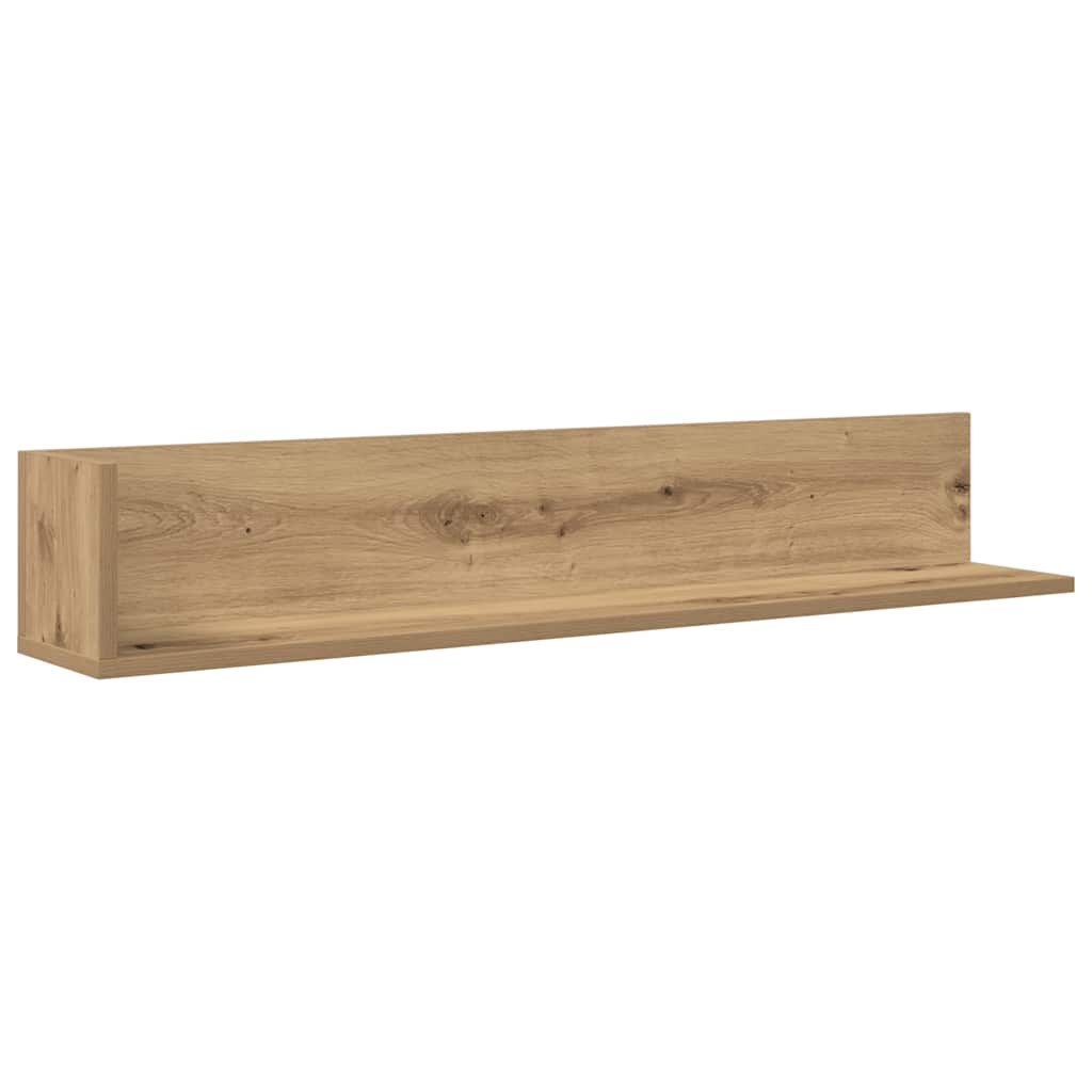 vidaXL Wall Shelves 2 pcs Artisan Oak 100x16.5x16.5 cm Engineered Wood