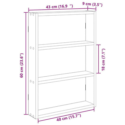 vidaXL Wall Shelf Artisan Oak 43x9x60 cm Engineered Wood