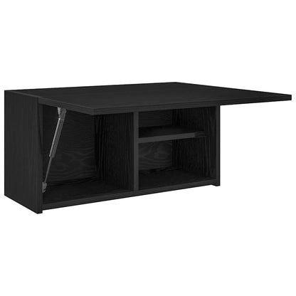 vidaXL Bathroom Wall Cabinet Black 60x25x30 cm Engineered Wood