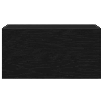 vidaXL Bathroom Wall Cabinet Black 60x25x30 cm Engineered Wood