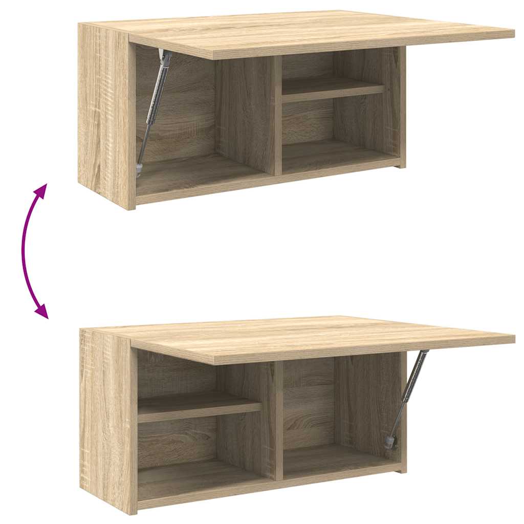 vidaXL Bathroom Wall Cabinet Sonoma Oak 60x25x30 cm Engineered Wood