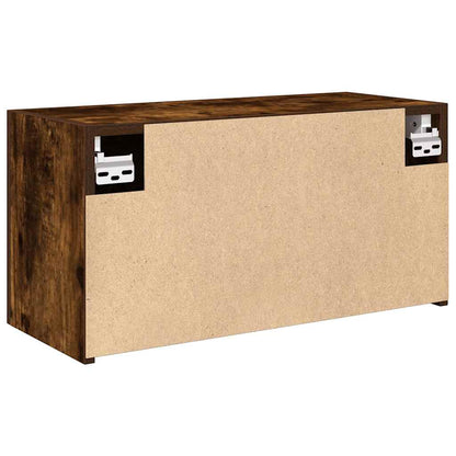 vidaXL Bathroom Wall Cabinet Smoked Oak 60x25x30 cm Engineered Wood
