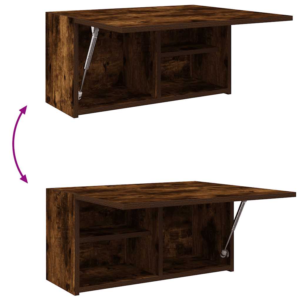 vidaXL Bathroom Wall Cabinet Smoked Oak 60x25x30 cm Engineered Wood