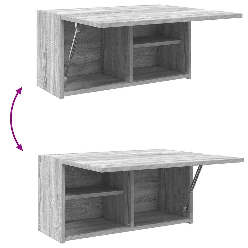 vidaXL Bathroom Wall Cabinet Grey Sonoma 60x25x30 cm Engineered Wood