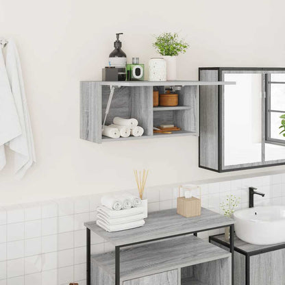 vidaXL Bathroom Wall Cabinet Grey Sonoma 60x25x30 cm Engineered Wood