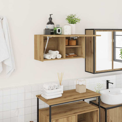 vidaXL Bathroom Wall Cabinet Artisan Oak 60x25x30 cm Engineered Wood