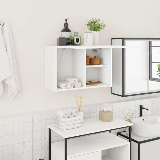 vidaXL Bathroom Wall Cabinet White 60x25x40 cm Engineered Wood