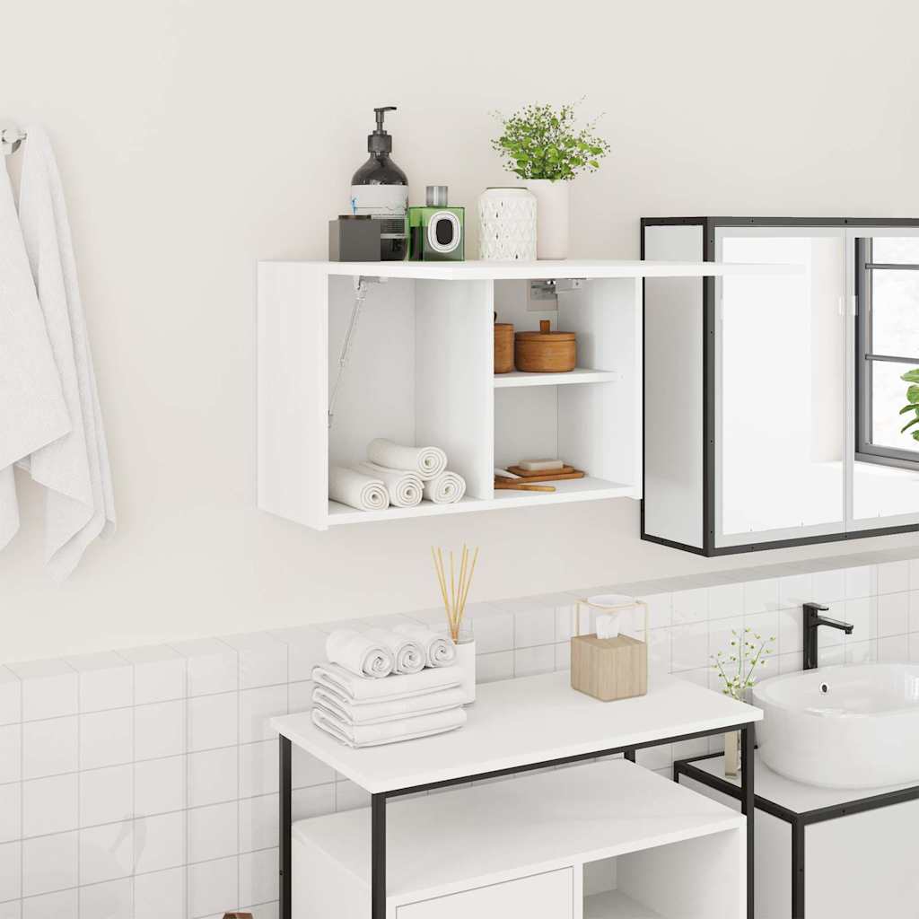 vidaXL Bathroom Wall Cabinet White 60x25x40 cm Engineered Wood