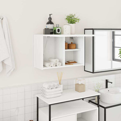 vidaXL Bathroom Wall Cabinet White 60x25x40 cm Engineered Wood