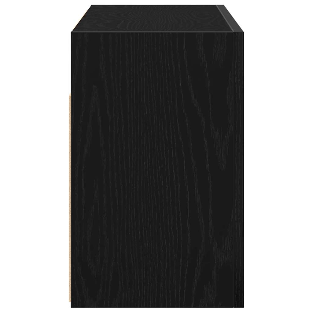 vidaXL Bathroom Wall Cabinet Black 60x25x40 cm Engineered Wood