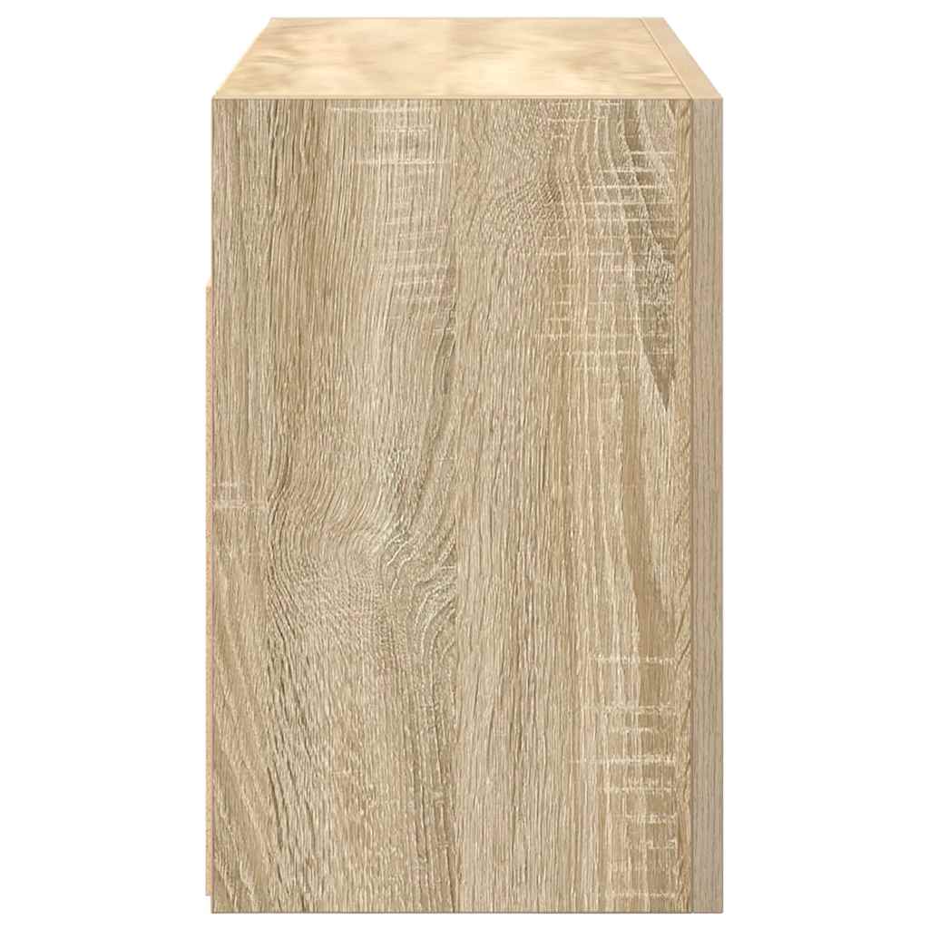 vidaXL Bathroom Wall Cabinet Sonoma Oak 60x25x40 cm Engineered Wood