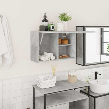 vidaXL Bathroom Wall Cabinet Concrete Grey 60x25x40 cm Engineered Wood