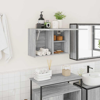 vidaXL Bathroom Wall Cabinet Grey Sonoma 60x25x40 cm Engineered Wood