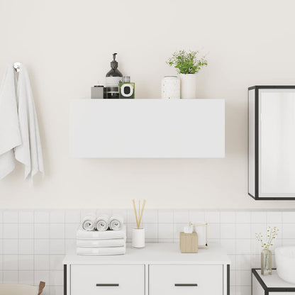 vidaXL Bathroom Wall Cabinet White 80x25x30 cm Engineered Wood