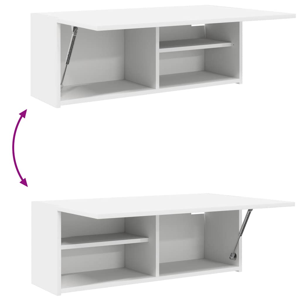 vidaXL Bathroom Wall Cabinet White 80x25x30 cm Engineered Wood