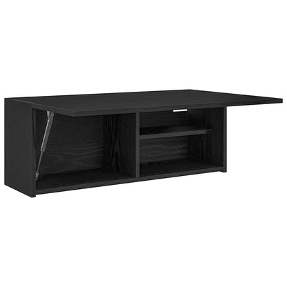 vidaXL Bathroom Wall Cabinet Black 80x25x30 cm Engineered Wood