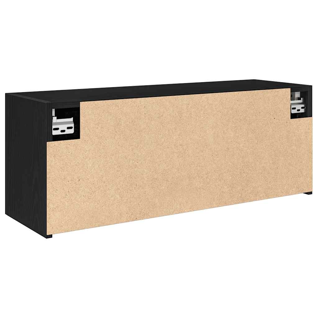 vidaXL Bathroom Wall Cabinet Black 80x25x30 cm Engineered Wood