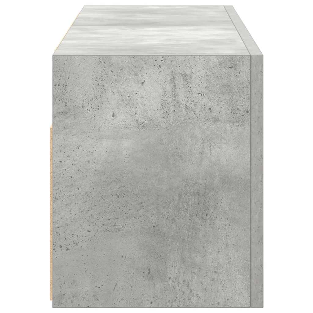 vidaXL Bathroom Wall Cabinet Concrete Grey 80x25x30 cm Engineered Wood