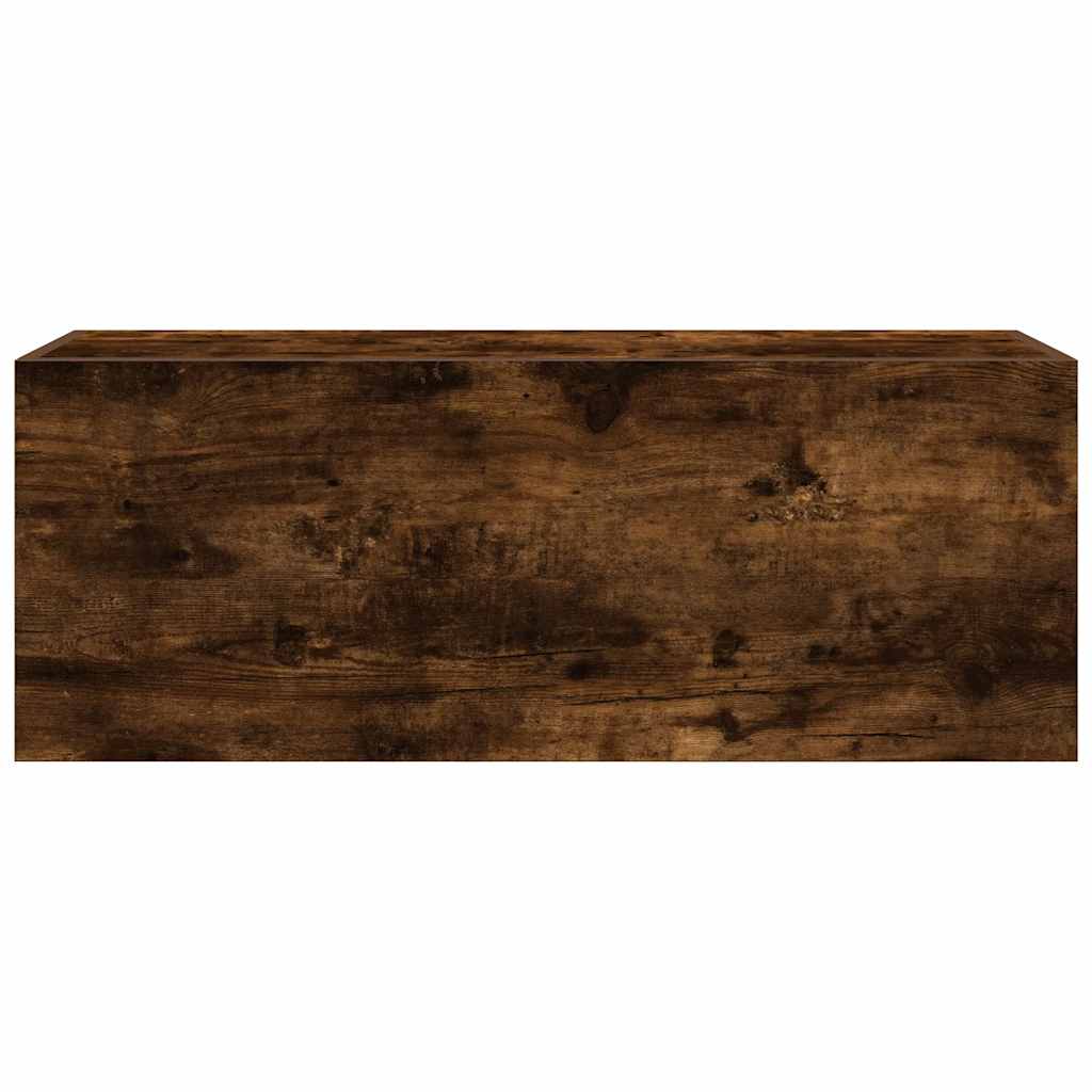 vidaXL Bathroom Wall Cabinet Smoked Oak 80x25x30 cm Engineered Wood