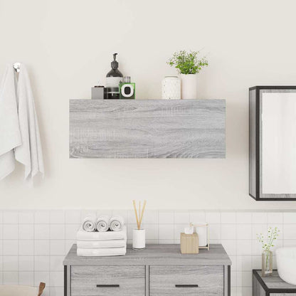 vidaXL Bathroom Wall Cabinet Grey Sonoma 80x25x30 cm Engineered Wood