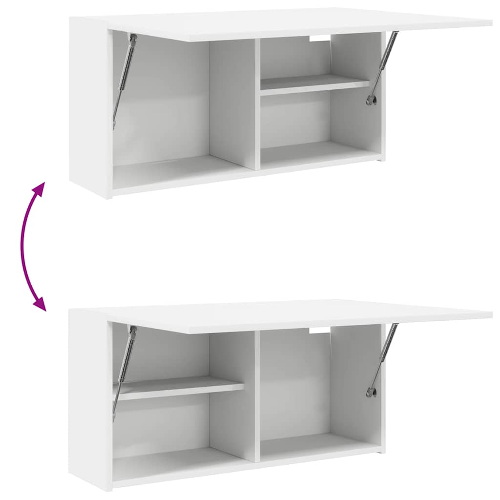vidaXL Bathroom Wall Cabinet White 80x25x40 cm Engineered Wood
