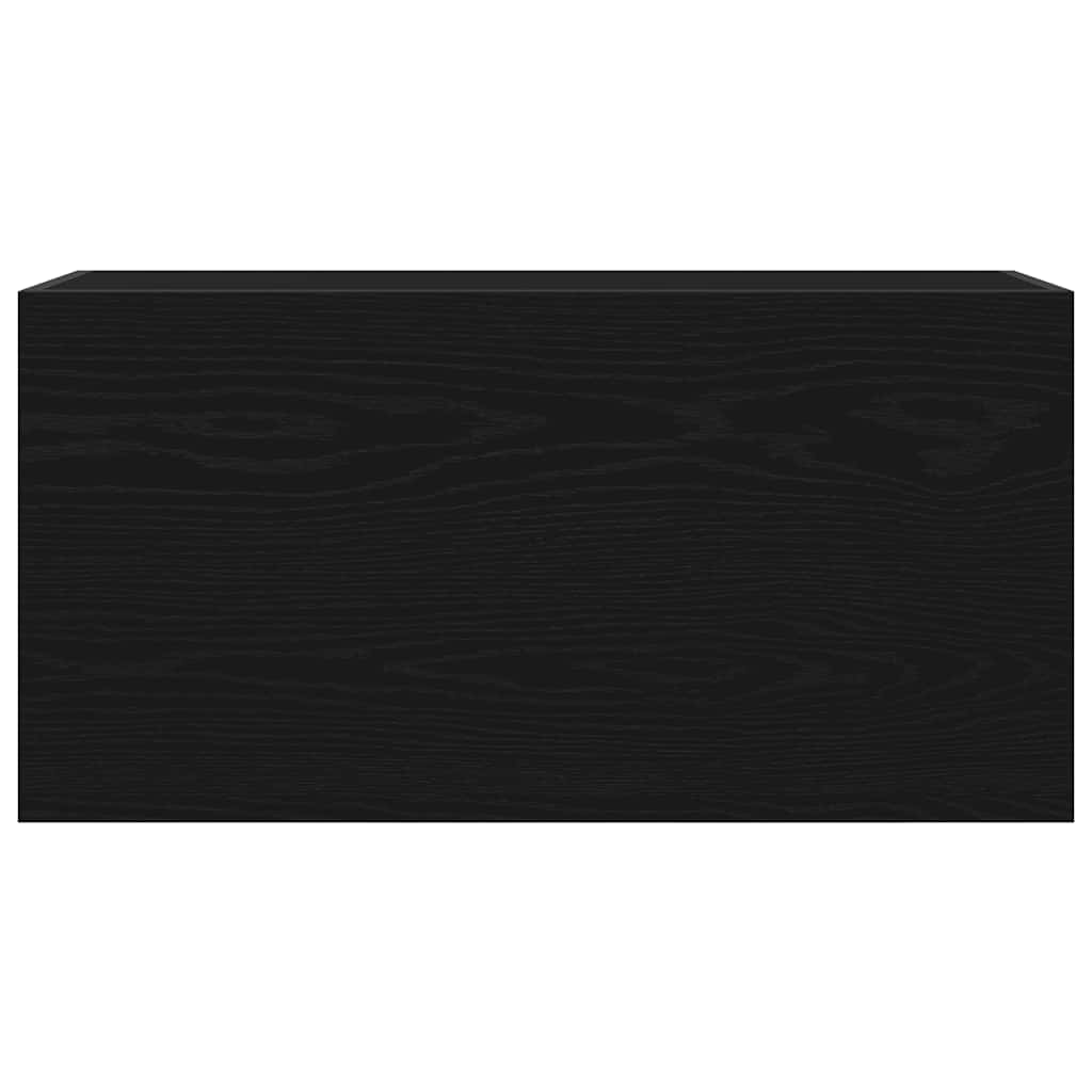 vidaXL Bathroom Wall Cabinet Black 80x25x40 cm Engineered Wood