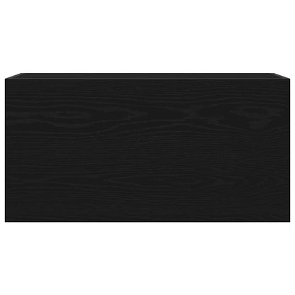 vidaXL Bathroom Wall Cabinet Black 80x25x40 cm Engineered Wood